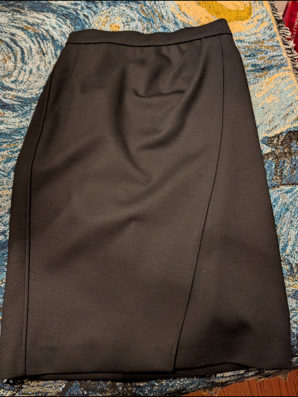 MaxMara Wool Black Pencil Skirt — Sleek Tailored Silhouette
